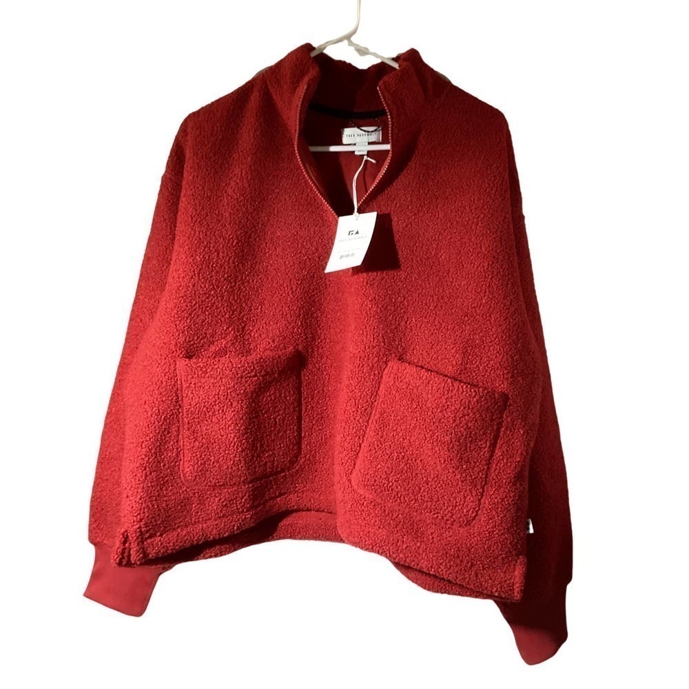 Teddy sweatshirt patch pockets
